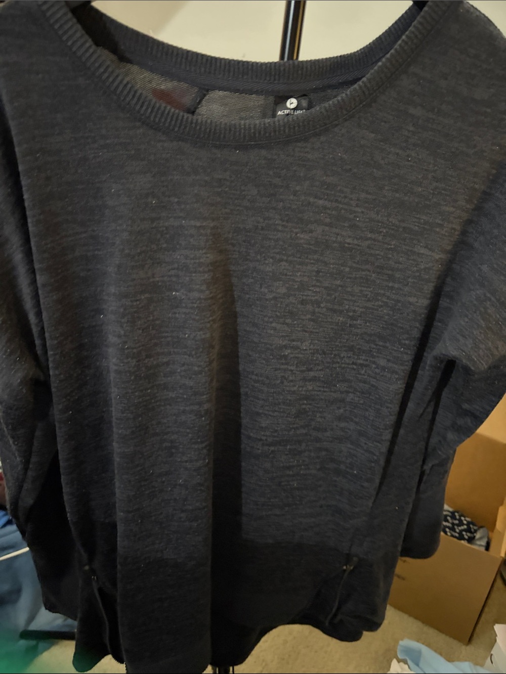 Active Life  woman’s Dark Charcoal Crewneck Pullover